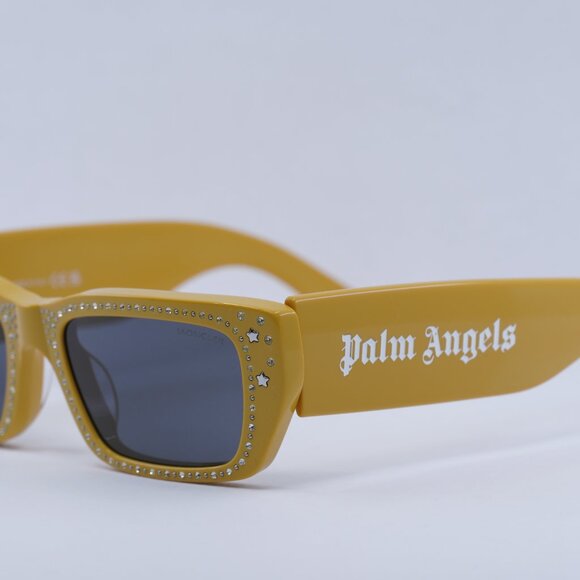 🕶️ New Moncler ML0252-P 39A Sunglasses - Shiny Yellow Frame, Smoke Lenses - Picture 3 of 10